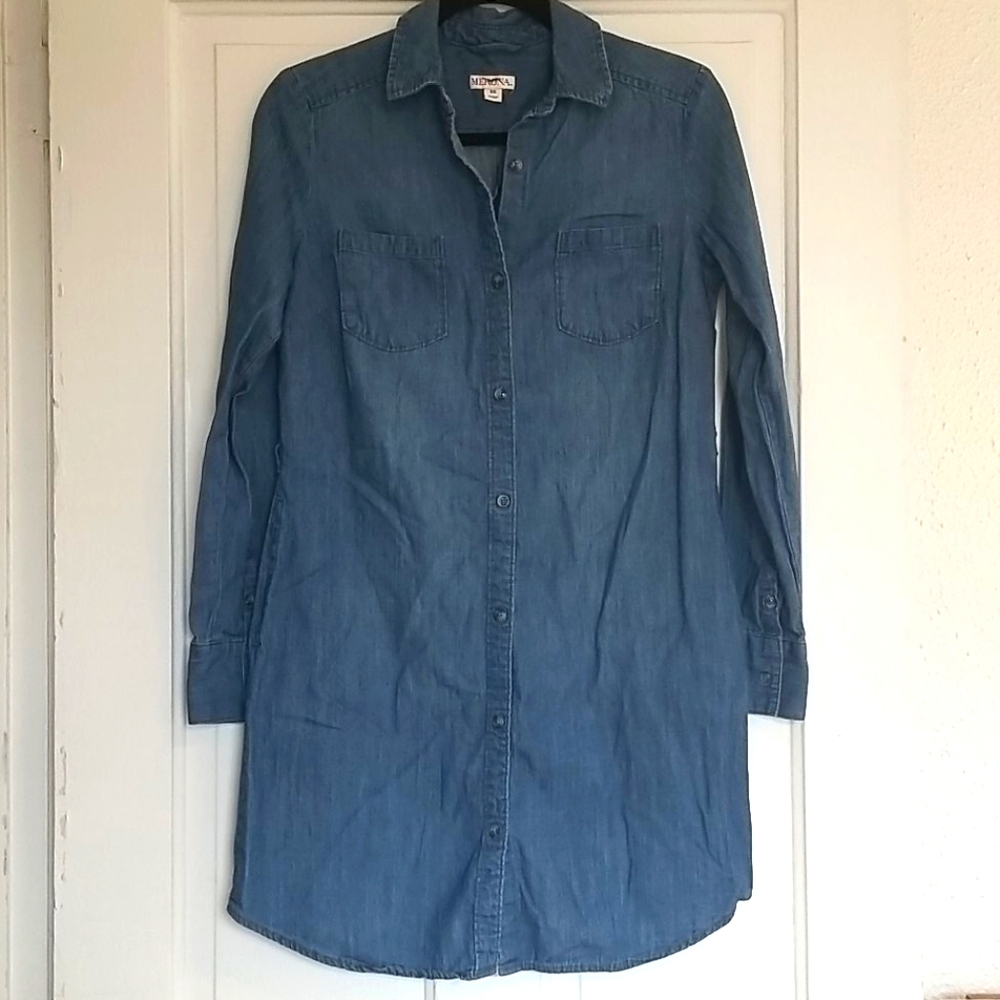 Chambray Dress with Pockets